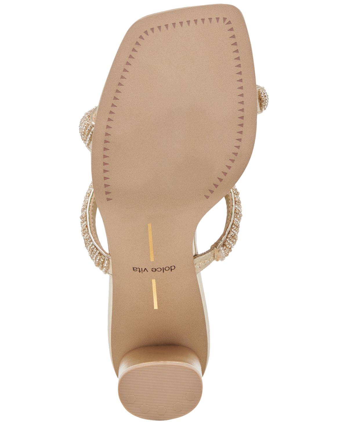 Dolce Vita Women's Nolah Beaded Block-heel Dress Sandals In Gold Multi Beads