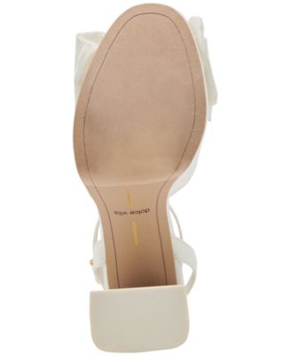 Women's Patton Two-Piece Pearl Bow Satin Heeled Dress Sandals