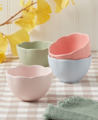 Haven Scalloped Stoneware Tidbit Bowls, Set of 4 - Macy's