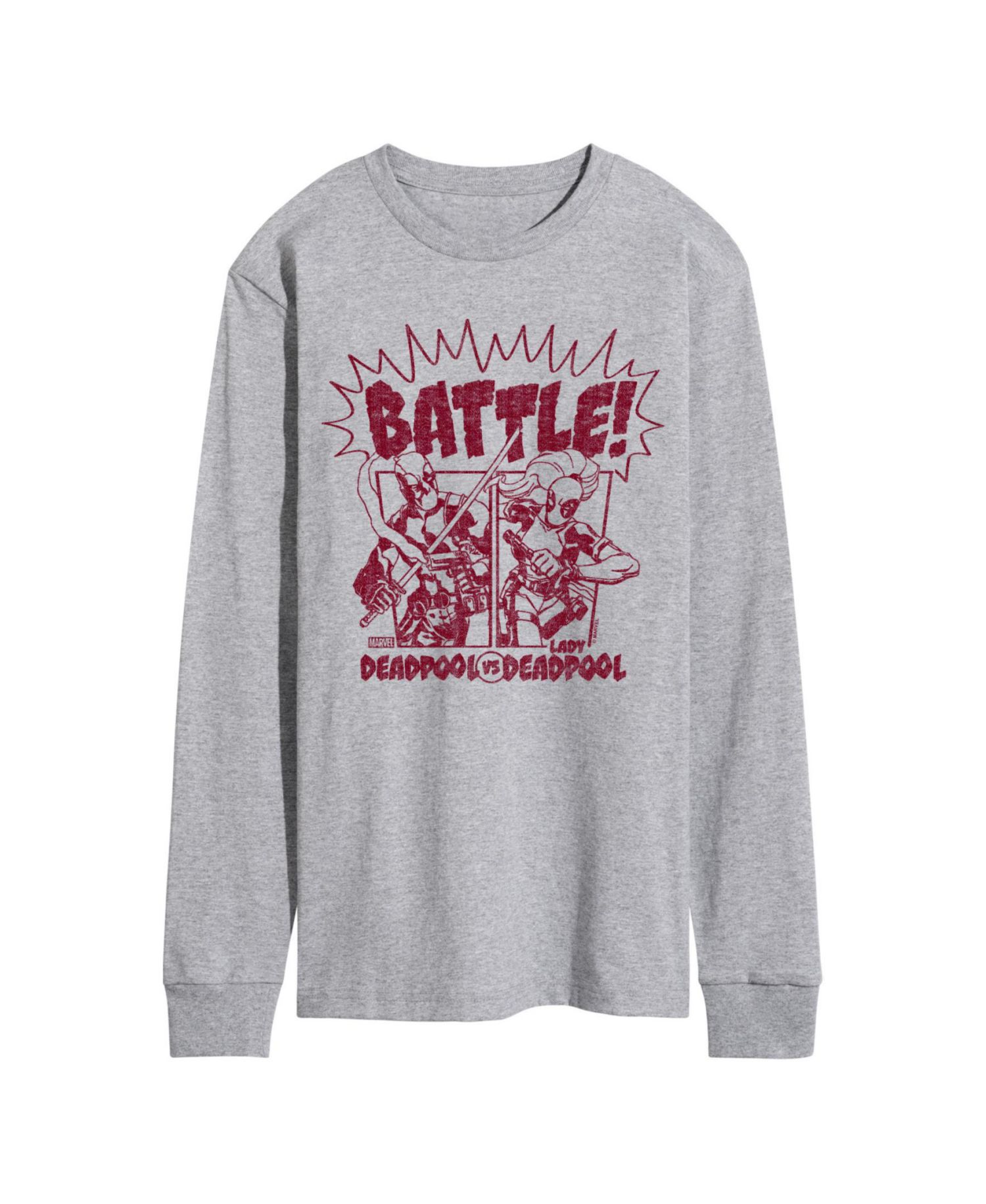 Men's Deadpool Battle Long Sleeve T-Shirt
