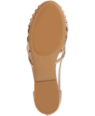 Journee Womens Ekko Slip On Round Toe Flat Sandals