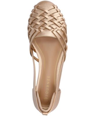 Journee Womens Ekko Slip On Round Toe Flat Sandals