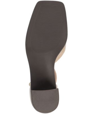 Women's Evangeline Block Heel Square Toe Pumps