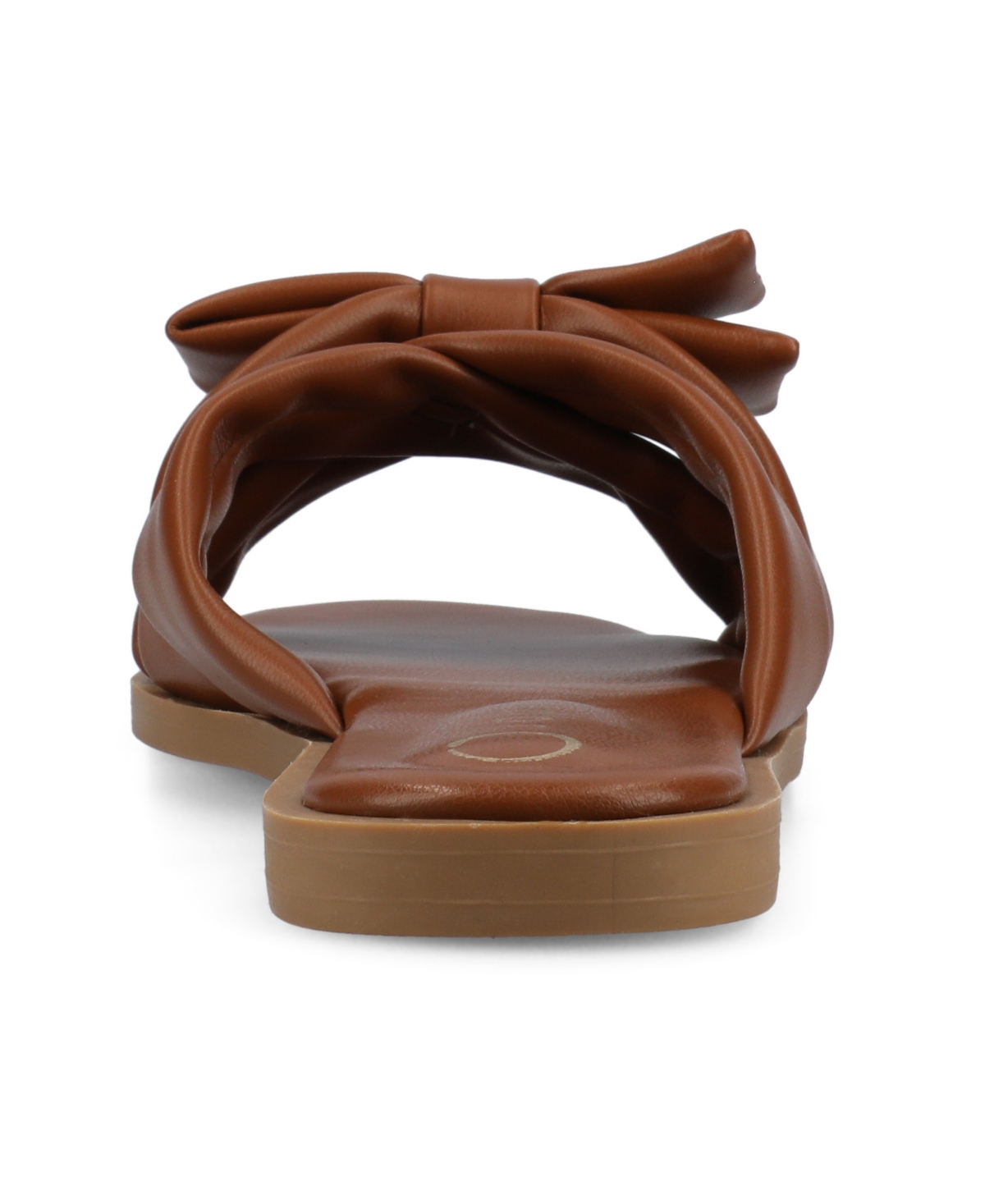 Shop Journee Collection Women's Prylin Bow Slide Flat Sandals In Cognac