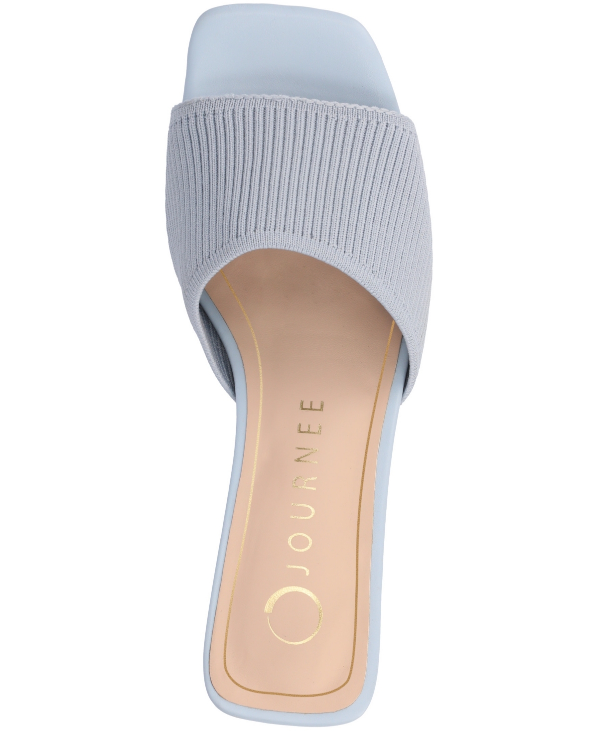 Shop Journee Collection Women's Shilin Slip On Knit Dress Sandals In Blue