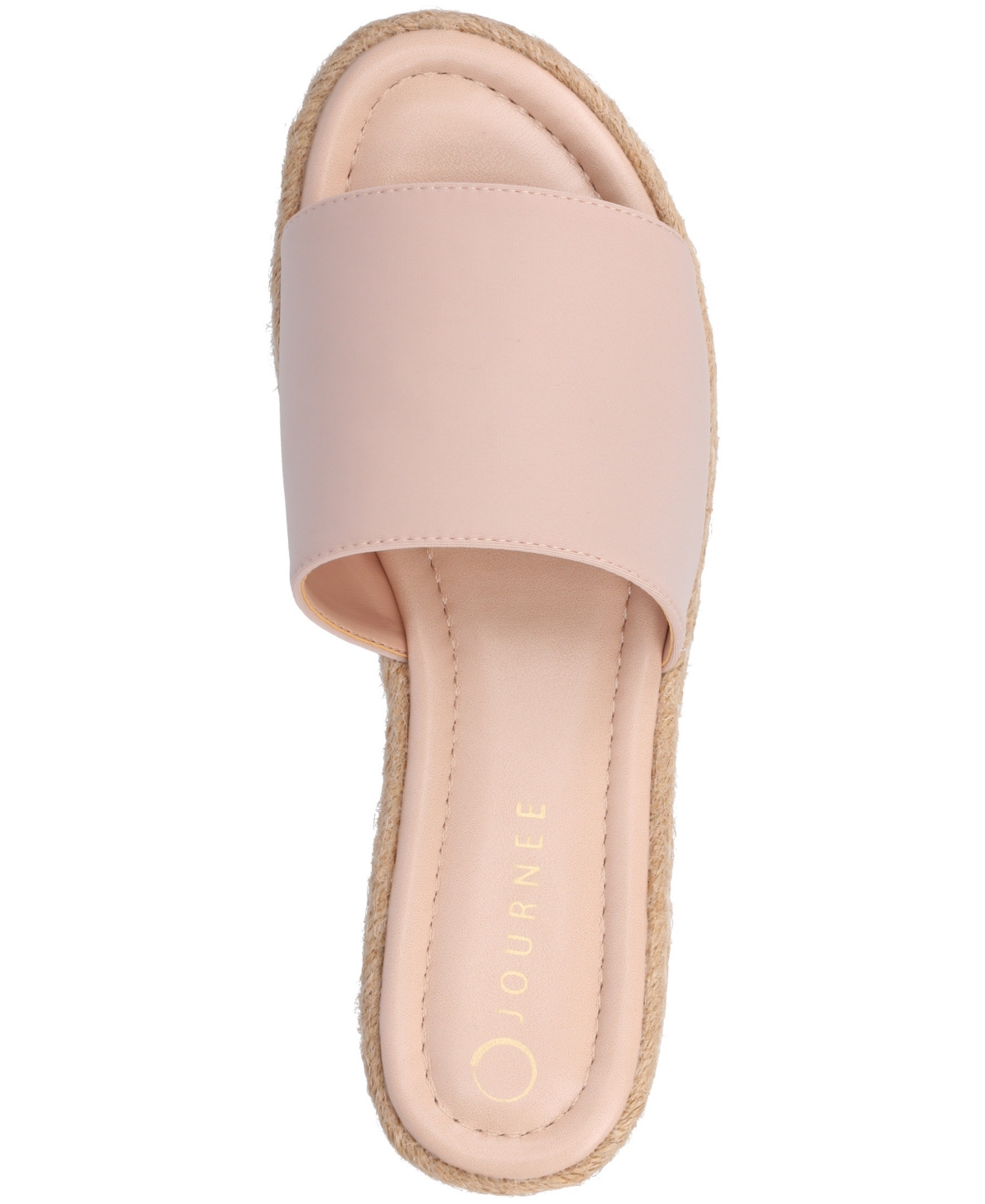Shop Journee Collection Women's Rosey Espadrille Platform Wedge Sandals In Blush