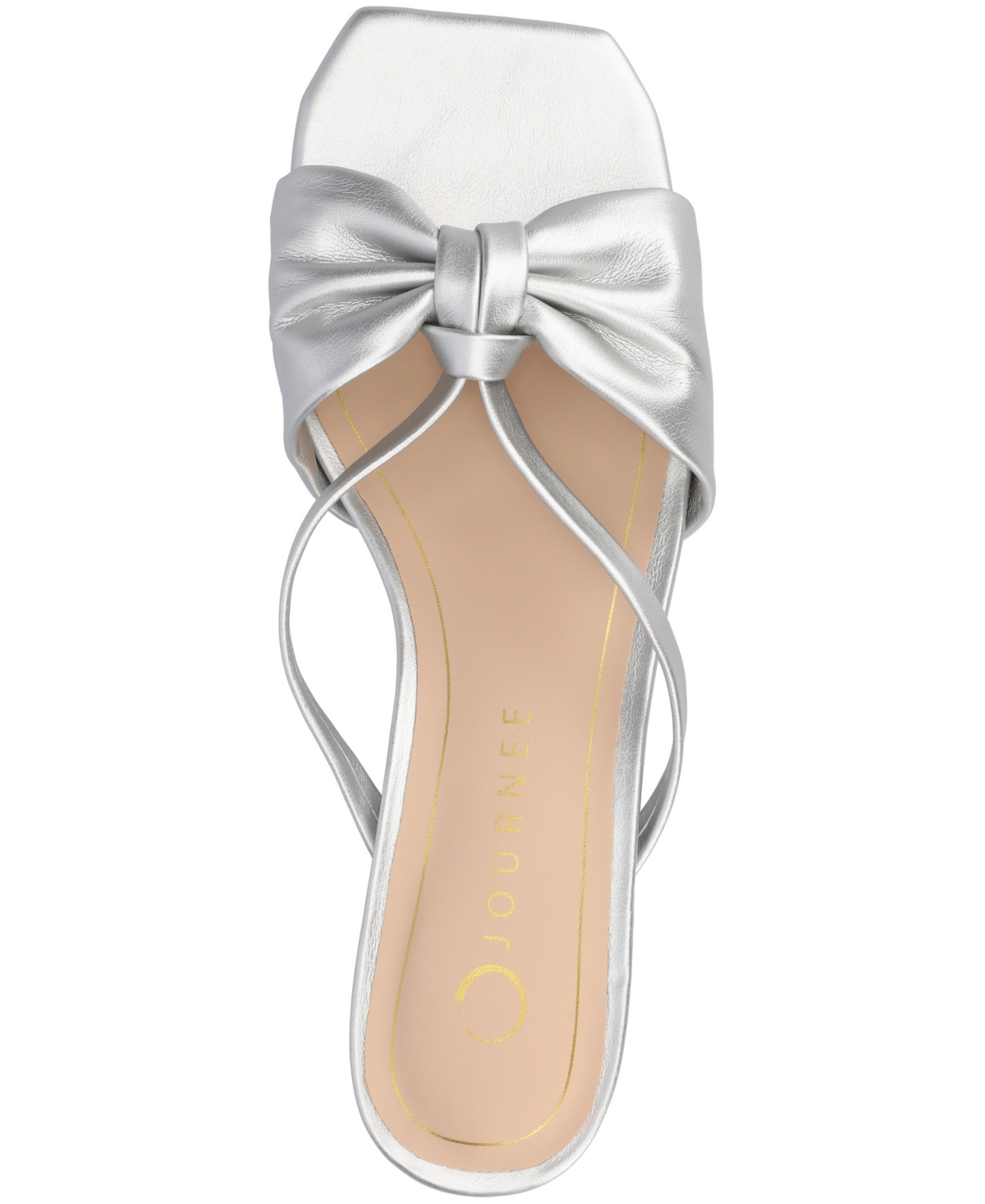 Shop Journee Collection Women's Starling Kitten Heel Dress Sandals In Silver