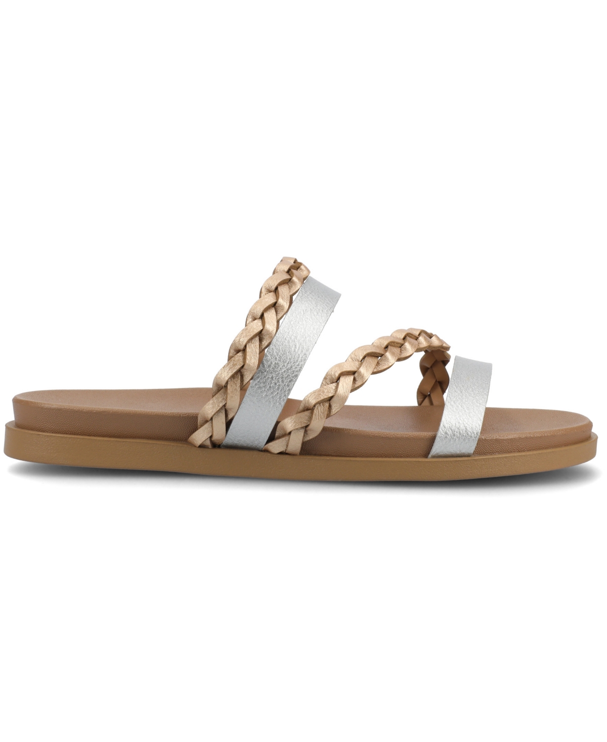 Journee Collection Colette Slide Sandal In Silver
