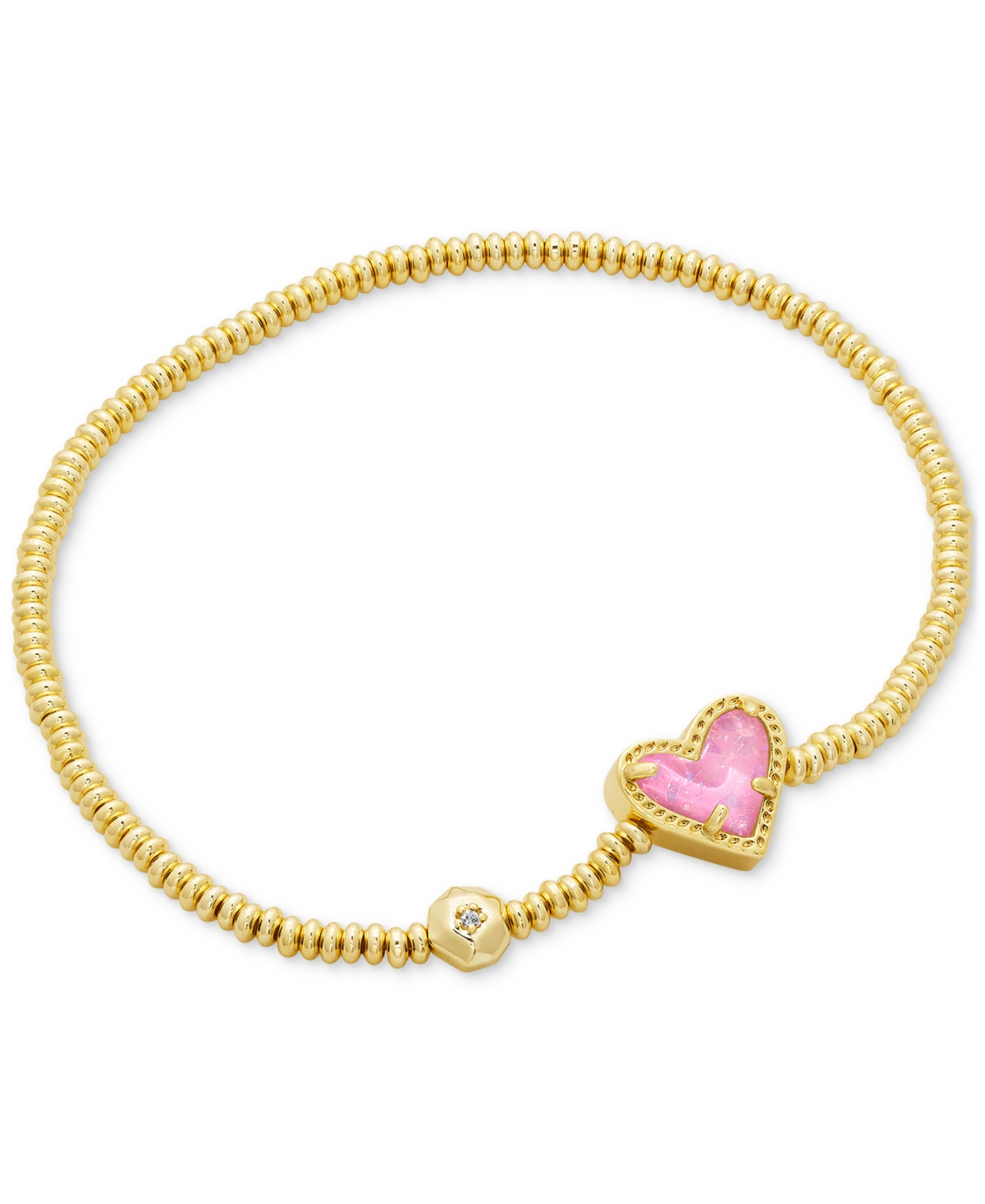 Kendra Scott Ari Heart Stretch Bracelet In Open Yellow