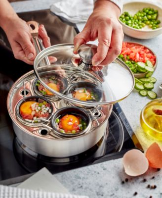 4-Cup Stainless Steel Egg Poacher Set