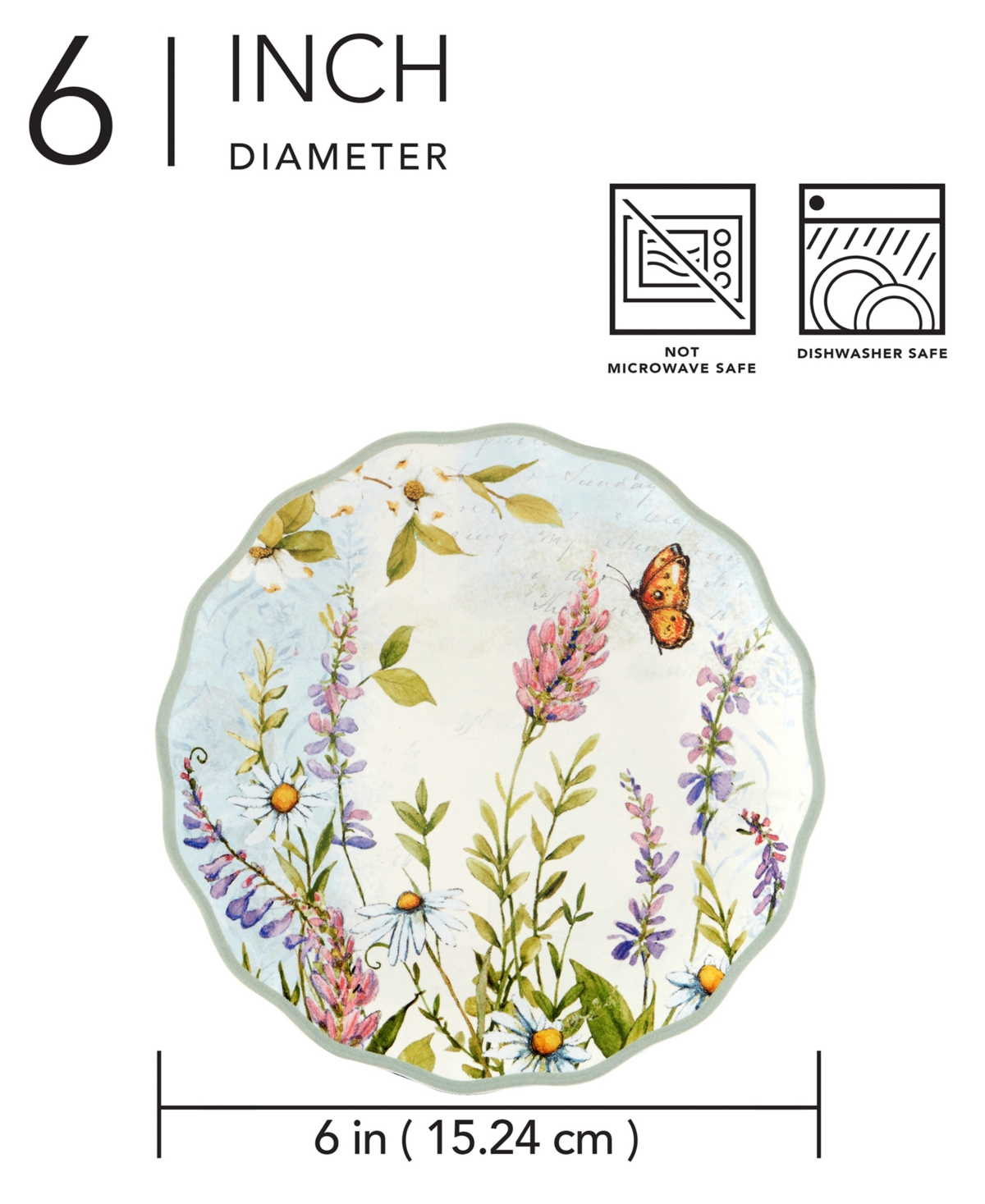 Certified International Easter Meadow Canape Plates, Set of 4