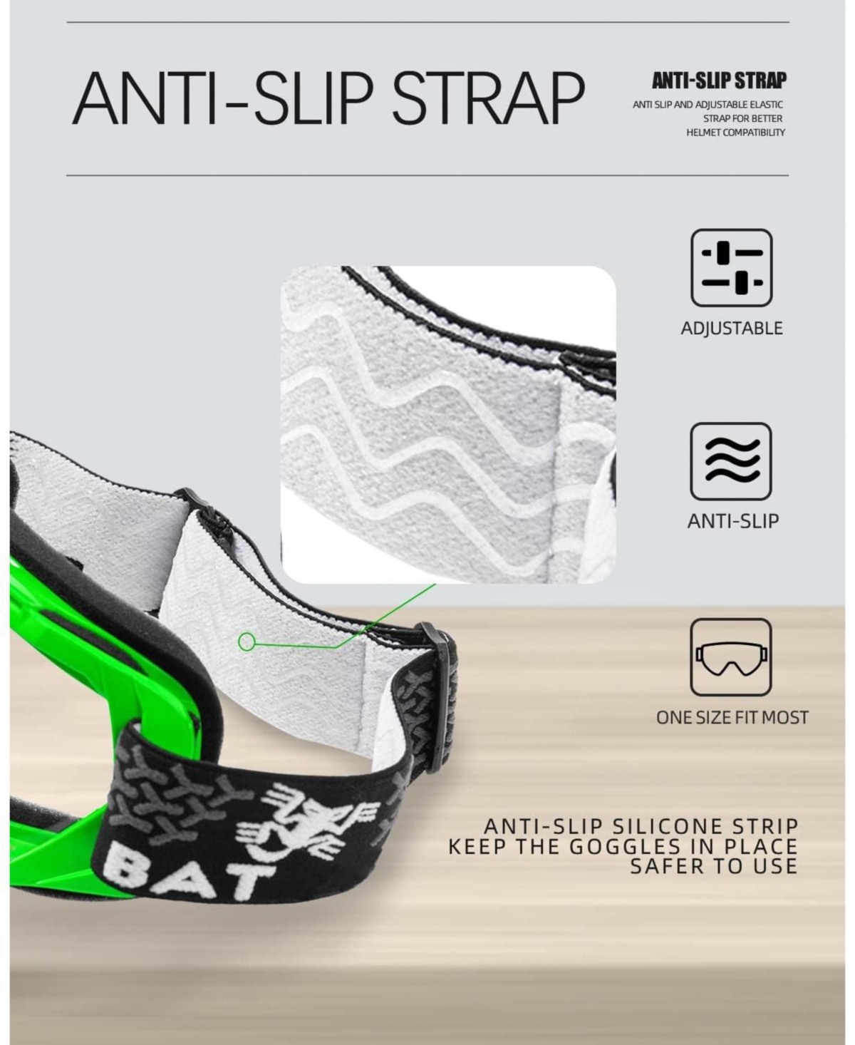 Batfox Dirt Bike Atv Goggles Motorcycle Gear Riding Motocross Dirtbike 4-Wheeler Mx Dh Accessories Glasses for Men Women Youth UV400 Protectio