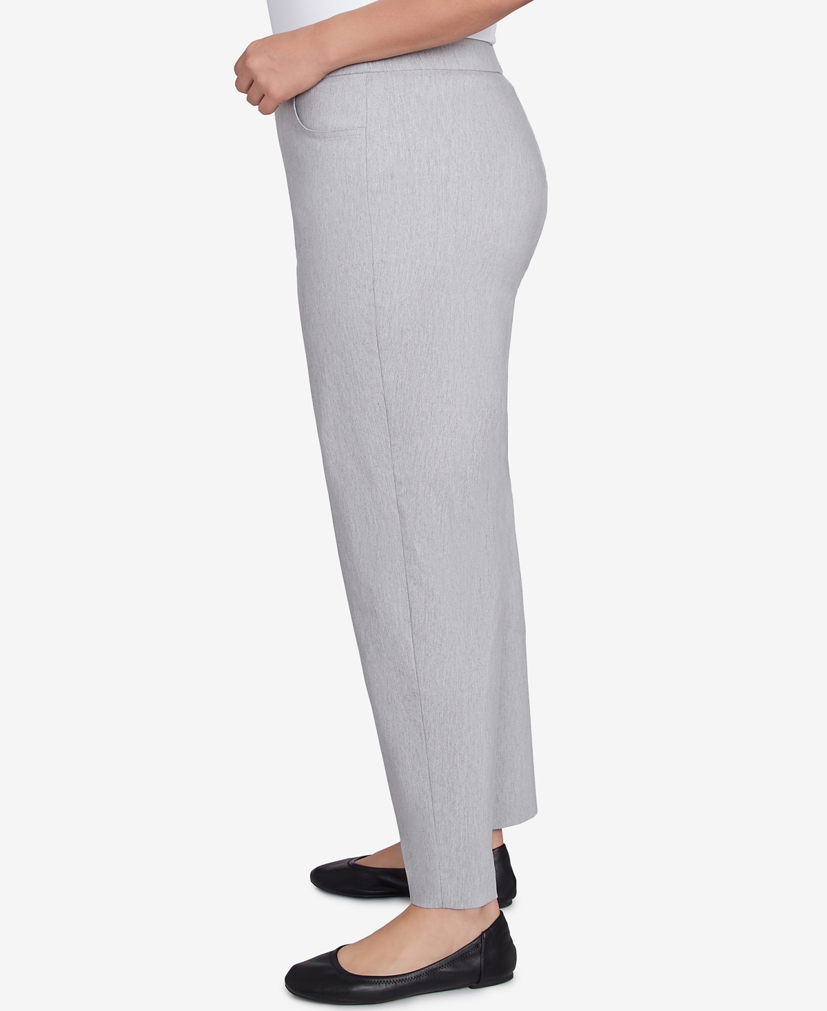 Alfred Dunner Plus Size Dress Code Comfort Allure Average Length Pants In Pearl