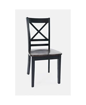 Asbury Park Solid Acacia Farmhouse X-Back Chair (Set of 2