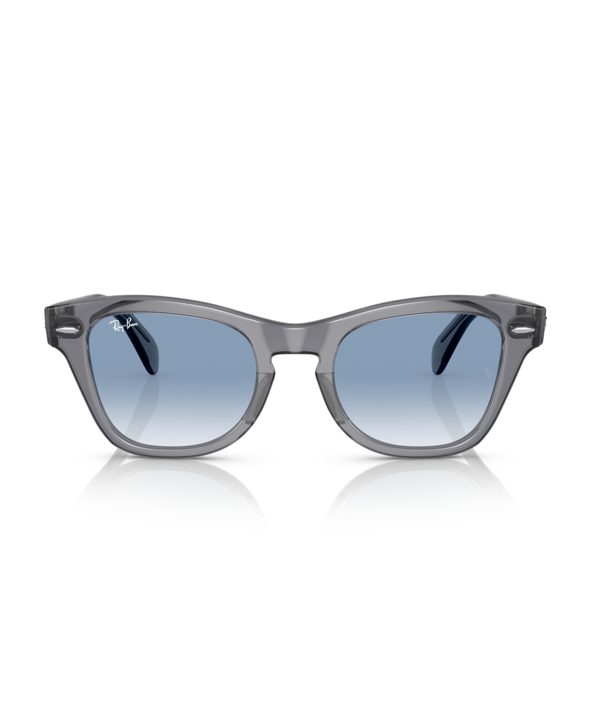Ray Ban 53mm Gradient Square Sunglasses In Transparent Gray