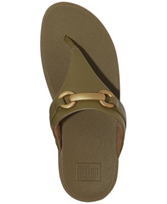Women's Lulu Chunky Snaffle Leather Toe-Post Sandals