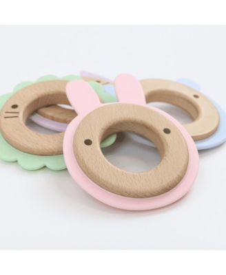 Lion Mint Animal Teether Wooden + Silicone