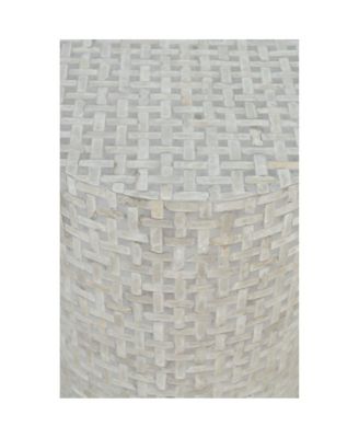 Global Archive Round Terrazzo Handcrafted Capiz Shell Accent Table