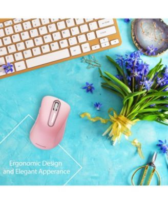 2.4G Wireless Mouse,Ergonomic Mouse Pad with Wrist Support for Laptop, PC, Desktop, MacBook(Mouse + Pad)