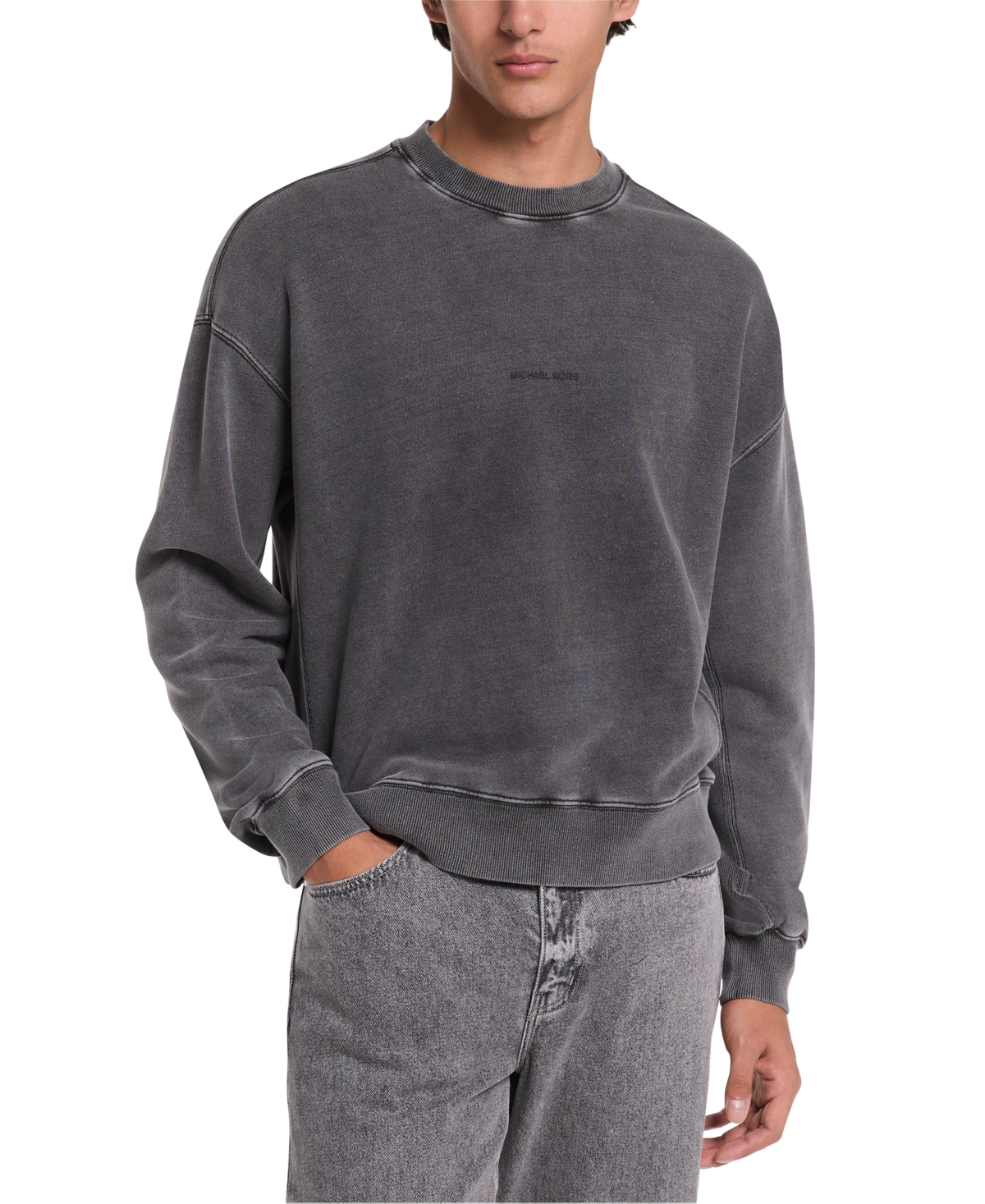 Men's French Terry Crewneck Logo Sweatshirt - Rosewater