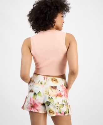 Women's Alexia Cropped Rhinestone-Embellished Top