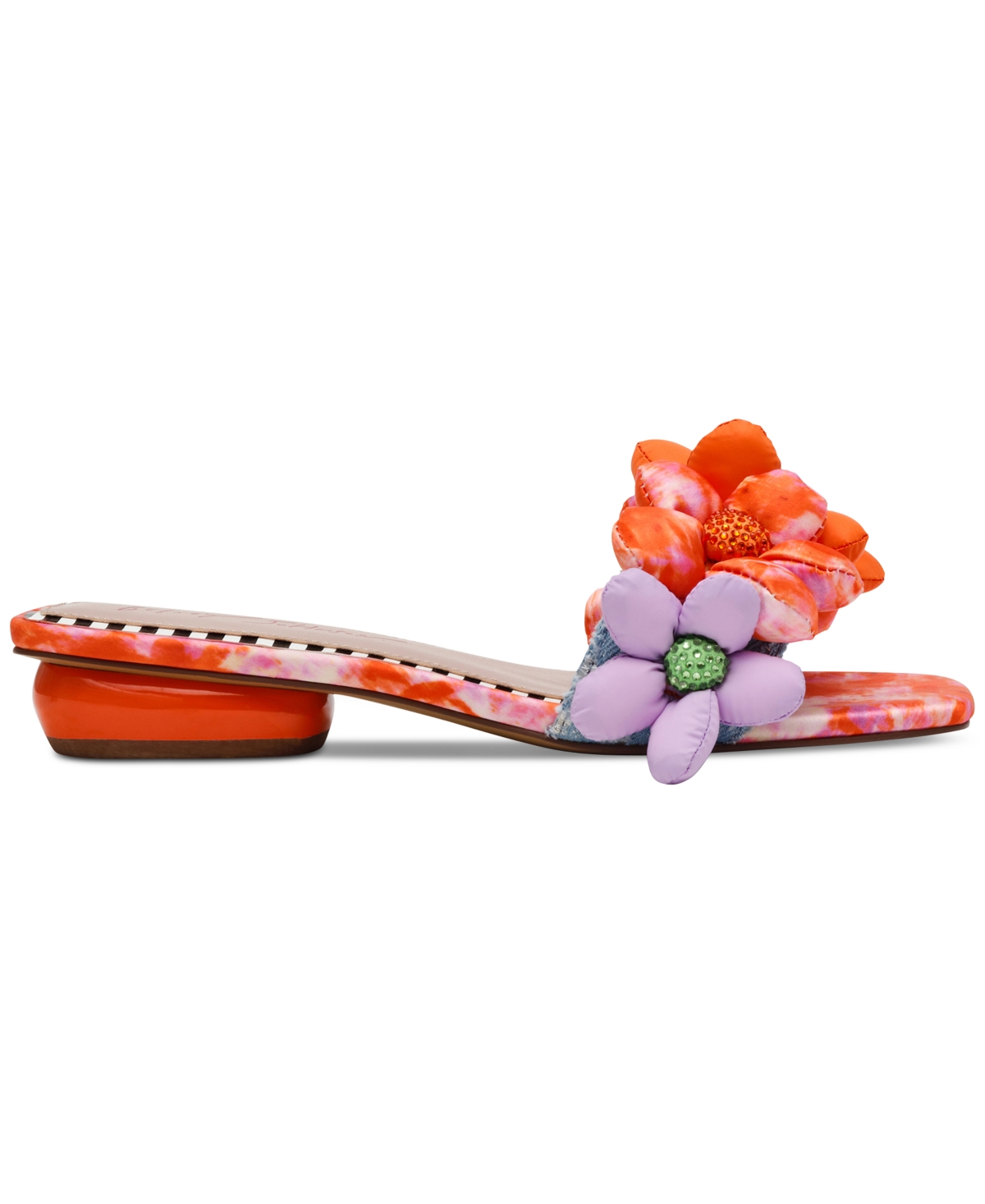 Betsey Johnson Emelia Slide Sandal In Orange Multi