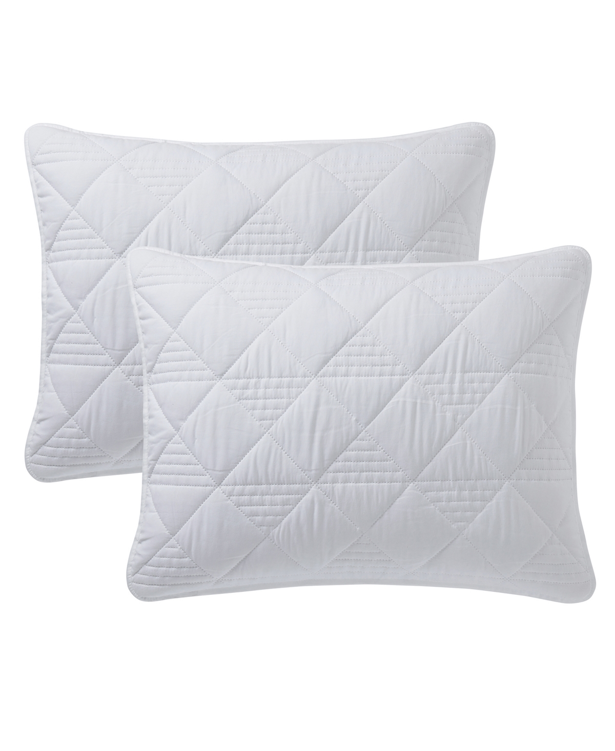 Vcny Home Lucy Pinsonic Diamond Quilt Sets In White