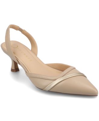 Journee Collection - Collection Women's Nellia Slingback Kitten Heel Pumps