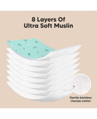 5pk Softe Muslin Burp Cloths for Baby Girls and Boys, Organic Burping Cloths for Babies, Baby Burp Clothes