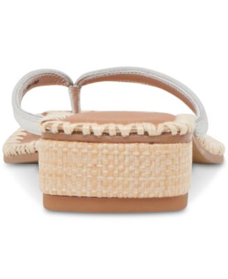 Women's Barty Whipstitch Thong Low Heel Sandals