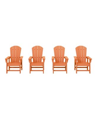 Kids Outdoor Adirondack Plastic Patio Chair (Set of 4)