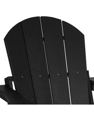 5-Piece HDPE Adirondack Chair Outdoor Patio Square Table Conversation Set