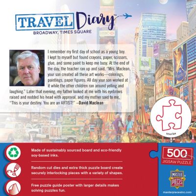 Travel Diary - Broadway, Times Square 500 Piece Jigsaw Puzzle