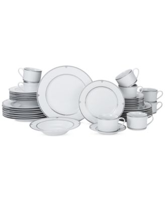 Porcelain 40-Pc. Regent Bead Dinnerware Set, Service for 8