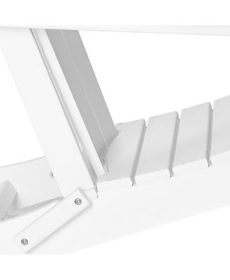 5-Piece HDPE Folding Adirondack Chair Outdoor Patio Conversation Set