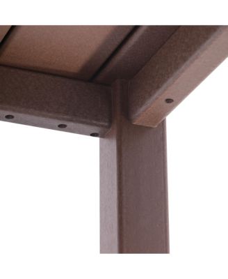 Kids 5-Piece HDPE Outdoor Square Patio Dining Table and Chairs Set