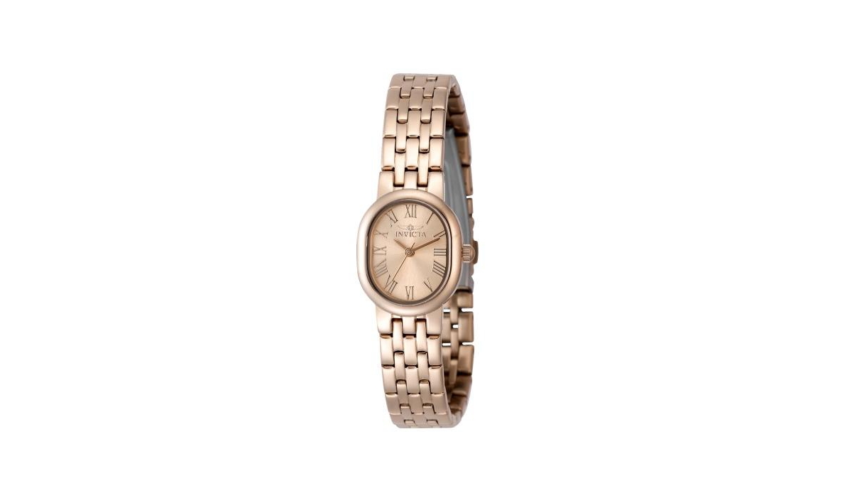 Women's 48141 Angel Quartz 3 Hand Rose Gold Dial Watch - Gold
