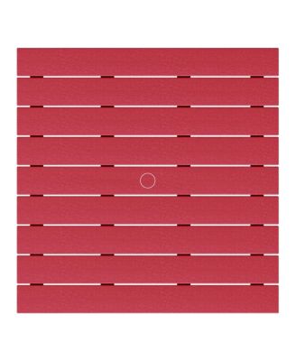 5-Piece HDPE Outdoor Square Patio Dining Table and Chairs Set