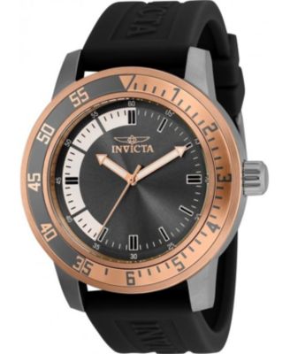 Men's 35687 Specialty Quartz 3 Hand White, Gunmetal Dial Watch