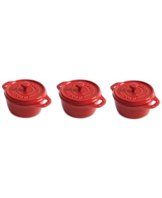 3-Piece Ceramic Mini Round Dutch Oven Set