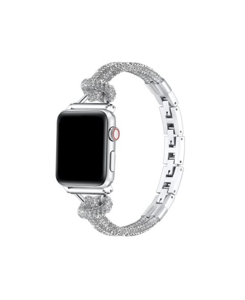 Ремешок для часов Posh Tech Serena Faux Tennis Bracelet Band for Apple Watch, Fits All Apple Watch Models, цвет: Серебряный