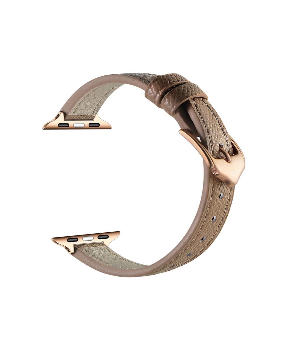 Posh Tech Cleo Skinny Leather Band For Apple Watch, Fits All Apple Watch Models In Tan