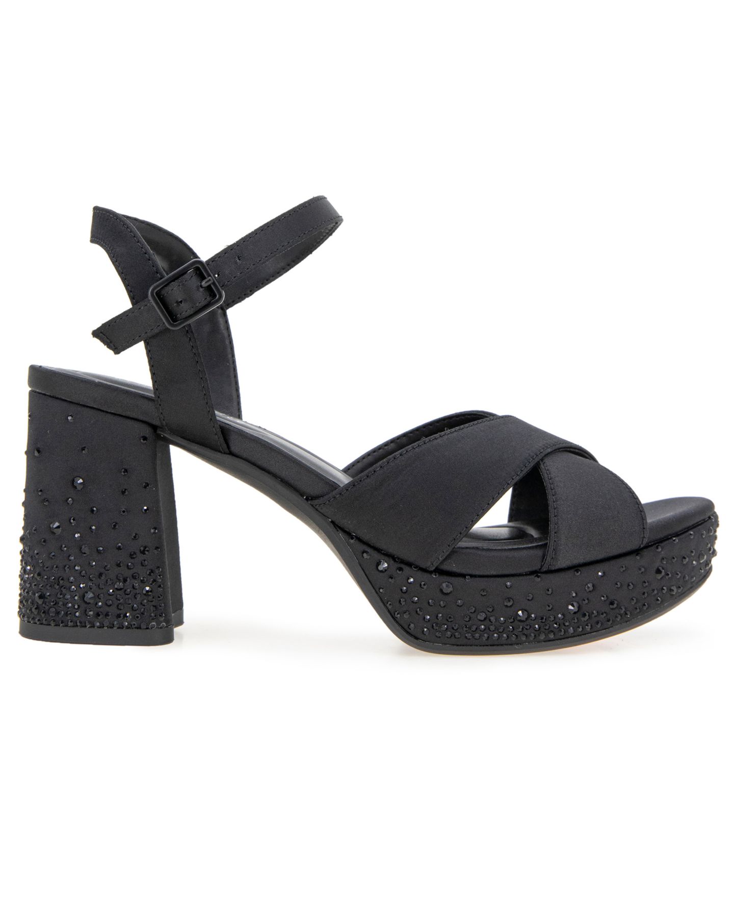 Женские сандалии Kenneth Cole Reaction Reeva Silk Platform, цвет: Чёрный шёлковый — фото 2