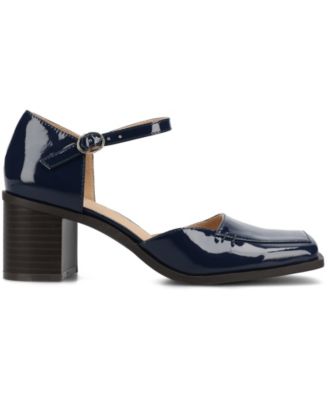 Women's Evangeline Block Heel Square Toe Pumps