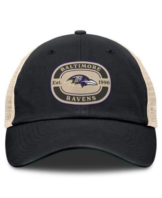 Men's Black Baltimore Ravens Team Patch Adjustable Hat