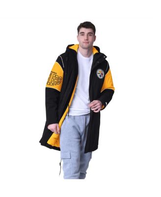 Starter - Men's Black Pittsburgh Steelers Dynasty Polyfill Stadium Full-Zip Jacket