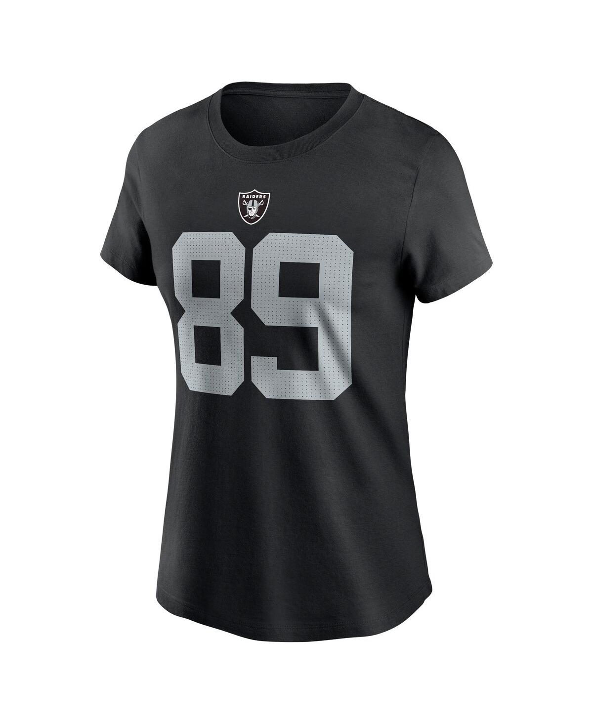 Nike Women's Brock Bowers Black Las Vegas Raiders Player Name Number T-shirt In Black