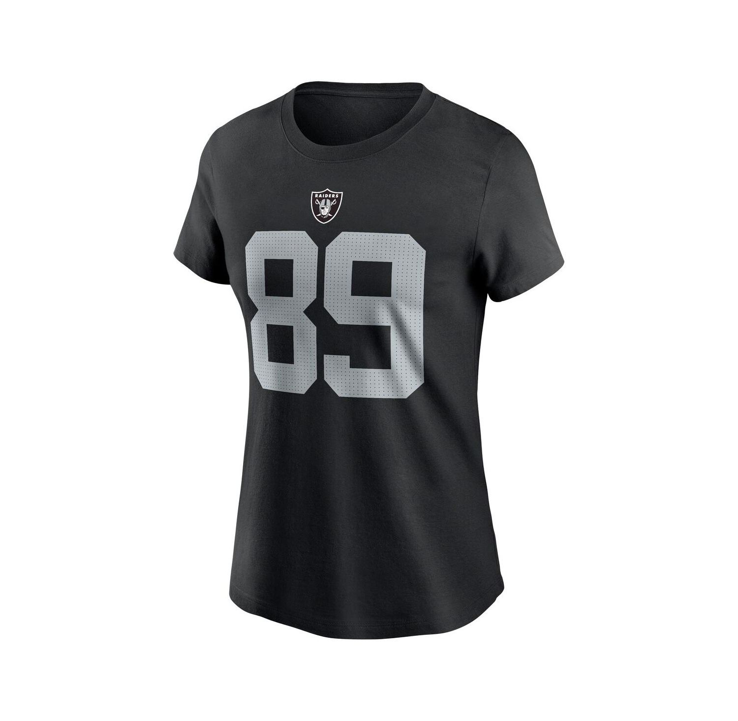 Women's Brock Bowers Black Las Vegas Raiders Player Name & Number T-Shirt