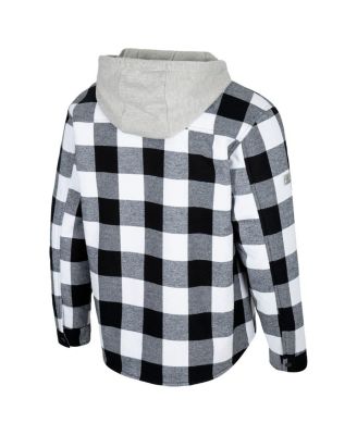 Men's Black/White Oklahoma State Cowboys Buffalo Plaid Full-Zip Jacket