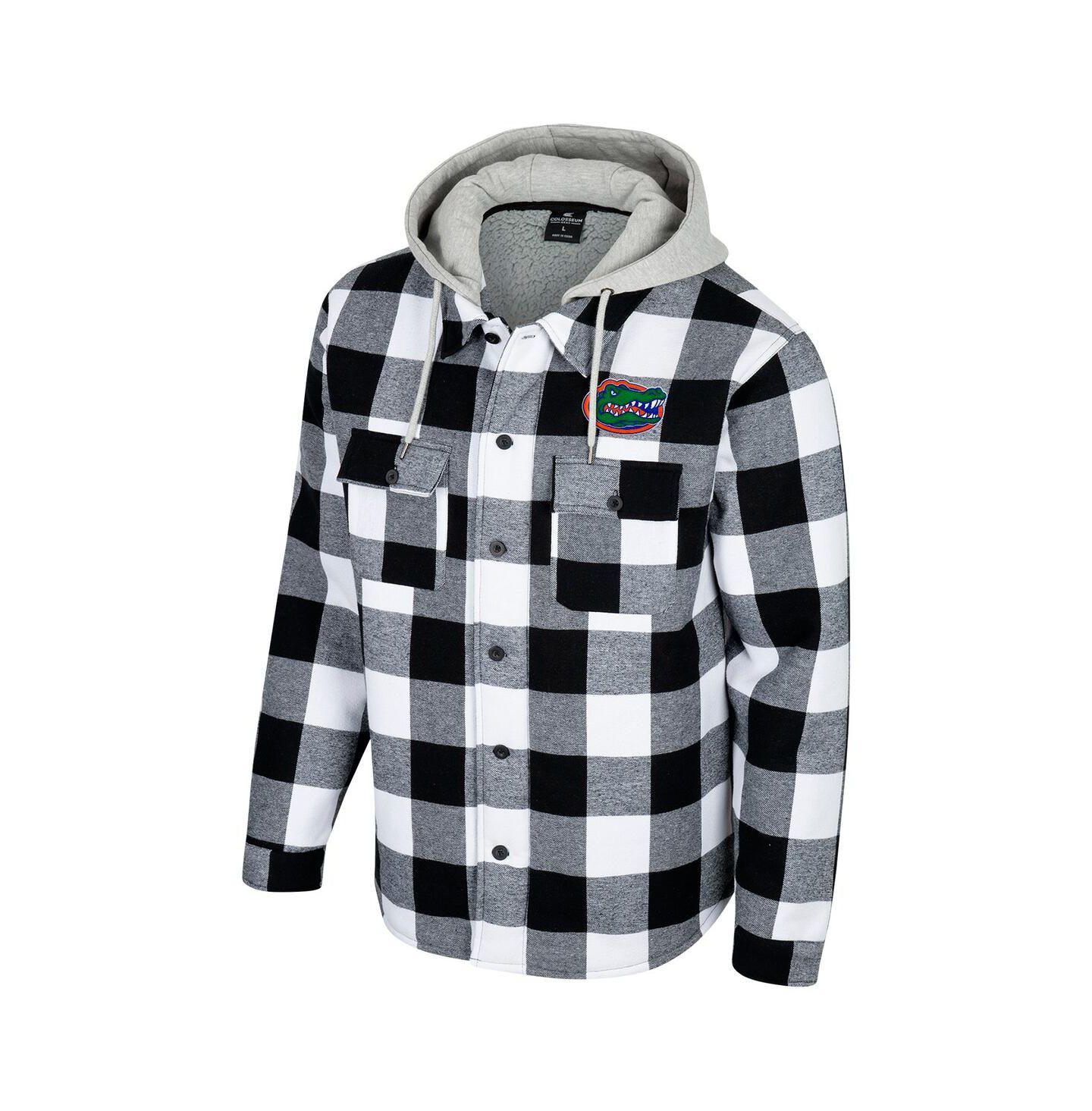Мужская куртка Colosseum Black/White Florida Gators Buffalo Plaid Full-Zip — фото 2